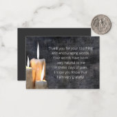 Kaarlicht donker Hartelijk dank Notitiekaartje (Voorkant / Achterkant in situ)