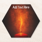 Kaarlicht in de donker kartonnen onderzetters (Voorkant)