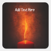 Kaarlicht in de donker vierkante sticker (Voorkant)