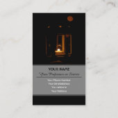 Kaarlicht verlicht het donkere visitekaartje (Achterkant)