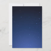 Kaarlichten Blauw Elegant Verloving Kaart (Achterkant)