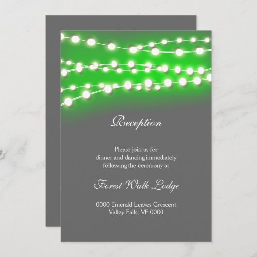 Kaarlichten groene tuingloed RECEPT Kaart (Voorkant / Achterkant)