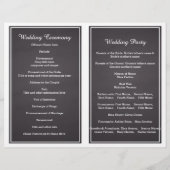 Kaarlichten op het bord gevouwen trouwprogramma (Achterkant)