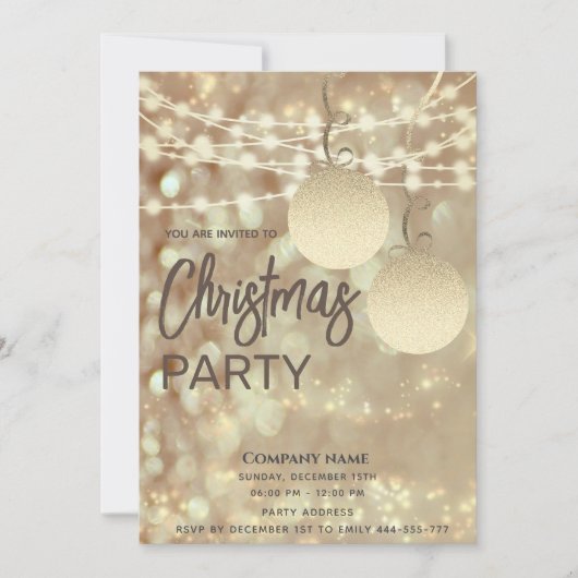 Kaarlichten voor gouden kerstfeestdagen kaart (Voorkant)