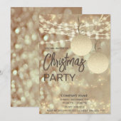 Kaarlichten voor gouden kerstfeestdagen kaart (Voorkant / Achterkant)