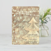 Kaarlichten voor gouden kerstfeestdagen kaart (Staand voorkant)