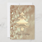 Kaarlichten voor gouden kerstfeestdagen kaart (Achterkant)