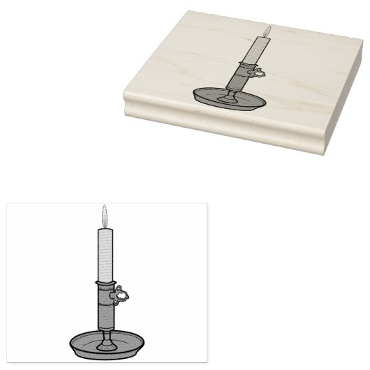 Kaars 01 rubberstempel (Gestempeld)