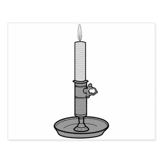 Kaars 01 rubberstempel (Afrduk)