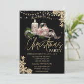 Kaars, Ballen, Sneeuwvlokken Kerstmisbedrijf Kaart (Staand voorkant)