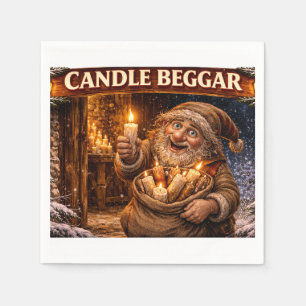 Kaars Bedelaar IJslandse Kerstman Servet