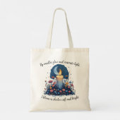 Kaars & Bloemen Onder de Maan Hemelse Kunst Tote Bag (Achterkant)