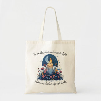Kaars & Bloemen Onder de Maan Hemelse Kunst Tote Bag