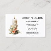 Kaars Bloemenbegrafenis Visitekaartje (Achterkant)