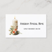 Kaars Bloemenbegrafenis Visitekaartje (Voorkant)