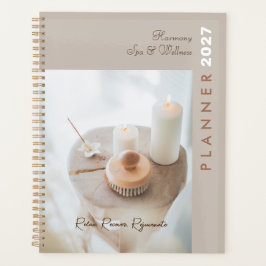 Kaars, borstel, spa en wellness planner