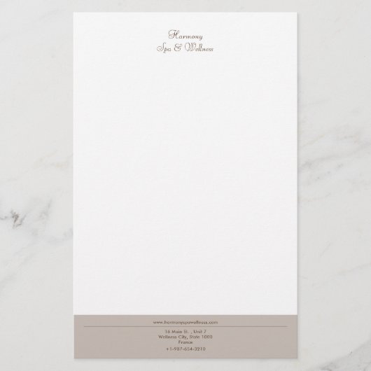 Kaars, borstel, spa & wellness briefpapier (Voorkant)