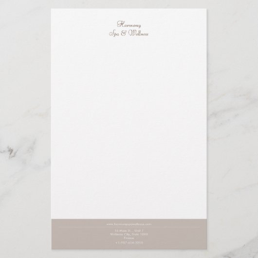 Kaars, borstel, spa & wellness briefpapier (Voorkant)