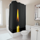 Kaars branden douchegordijn (In situ)