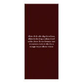 Kaars branden in een rij reclamekaart (Achterkant)