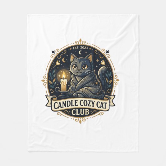 Kaars Cozy Kat Kat Vader Cadeau Idee - Kaars Cozy Fleece Deken (Voorkant)