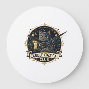 Kaars Cozy Kat Kat Vader Cadeau Idee - Kaars Cozy  Grote Klok