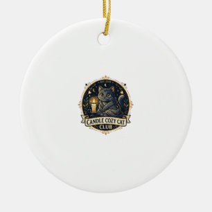 Kaars Cozy Kat Kat Vader Cadeau Idee - Kaars Cozy Keramisch Ornament