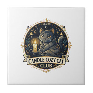 Kaars Cozy Kat Kat Vader Cadeau Idee - Kaars Cozy Tegeltje