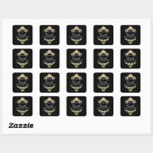 Kaars Elegant Goud Zwart Productlabel Vierkante Sticker (Vel)