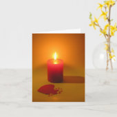 Kaars en gebroken hart notenkaart kaart (Gele Bloem)