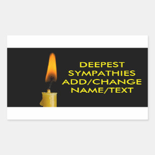 Kaars en Jouw tekst ver branden.2 Rechthoekige Sticker