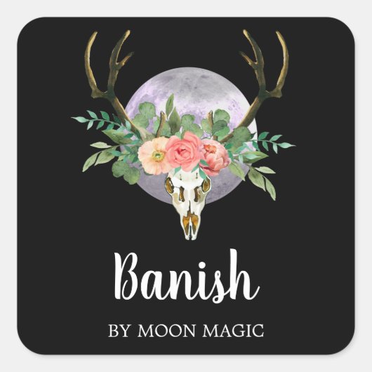 Kaars- en motorkaarsetiketten vierkante sticker (Voorkant)