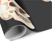 Kaars- en schedel-halloween-patroonverlooppapier cadeaupapier (Rol Hoek)