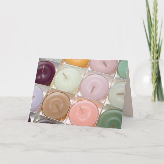 kaars feestelijke wenskaart kaart (Voorkant)