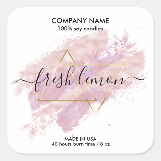 Kaars het moderne abstracte etiket van het product (Voorkant)