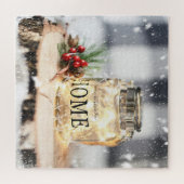 Kaars, Holly Berry, Vakantie Legpuzzel (Horizontaal)