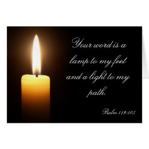 Kaars in de donkere kaart