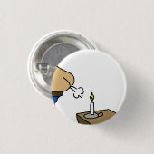 Kaars In De Wind Cartoon Ronde Button 3,2 Cm (Voorkant /achterkant)