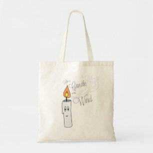Kaars in de wind tote bag