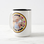 Kaars in de wind twee-toon tweekleurige koffiemok (Voorkant links)