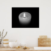 Kaars in zwart-wit poster (Keuken)