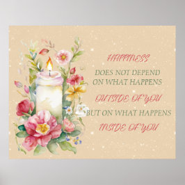 Kaars Inspirerend Verse Poster