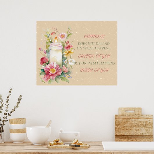 Kaars Inspirerend Verse Poster (Keuken)