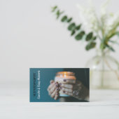 Kaars, kaarsen en zeep visitekaartje (Staand voorkant)