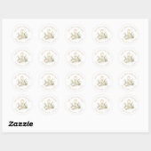 Kaars Kruis Bijbel Rozen Eerste Heilige Communie Ronde Sticker (Vel)