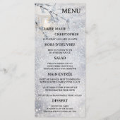 Kaars Lantaarn Sparkling Sneeuw Bruiloft Menu (Voorkant)