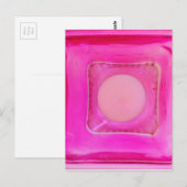 Kaars, lichtroze liefdeskaarslicht briefkaart (Voorkant / Achterkant)