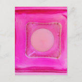 Kaars, lichtroze liefdeskaarslicht briefkaart (Voorkant)