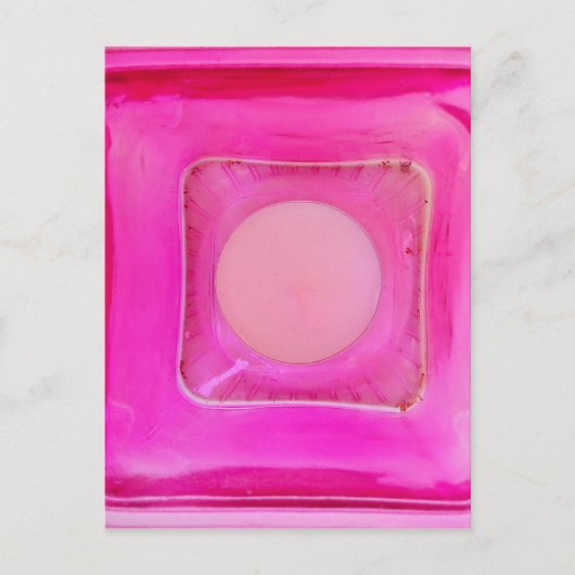 Kaars, lichtroze liefdeskaarslicht briefkaart (Voorkant)