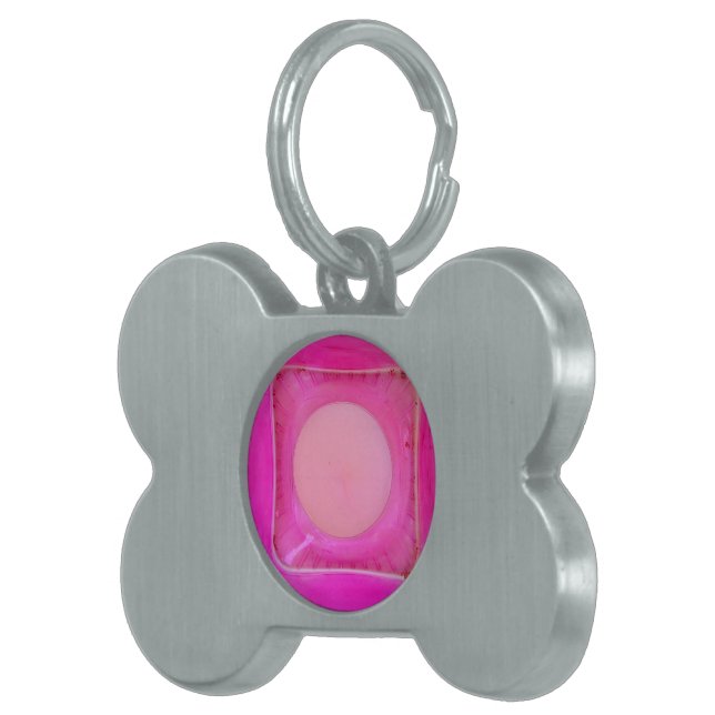 Kaars, lichtroze liefdeskaarslicht huisdieren naamplaatje (Voorkant Rechts)